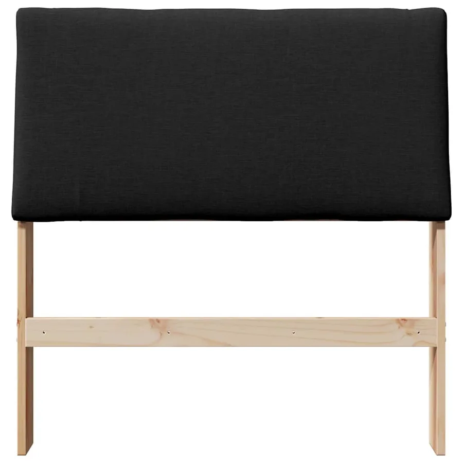 Tête de lit capitonnée Noir 90 cm Pin massif - 4