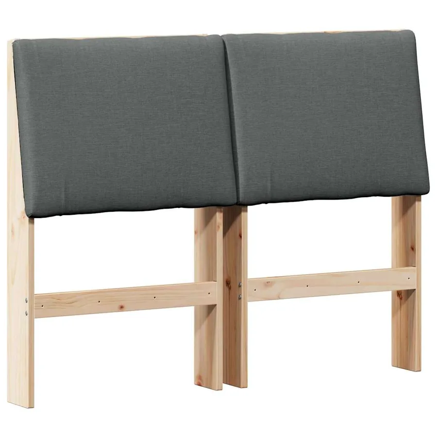 Tête de lit capitonnée Gris foncé 120 cm Pin massif - 2