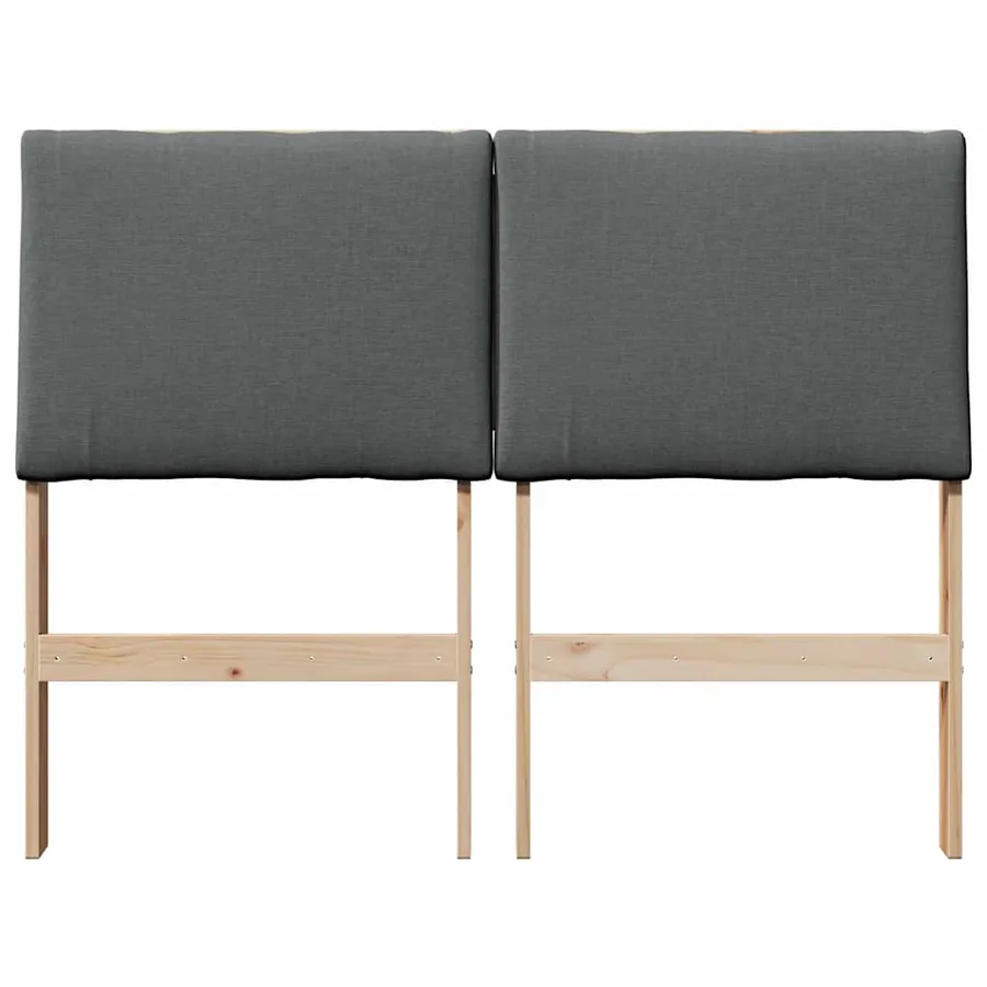 Tête de lit capitonnée Gris foncé 120 cm Pin massif - 4