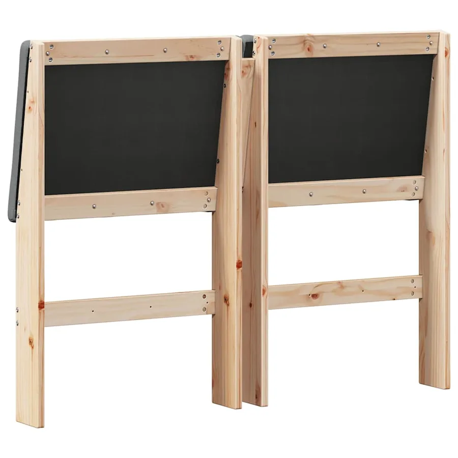 Tête de lit capitonnée Gris foncé 120 cm Pin massif - 6