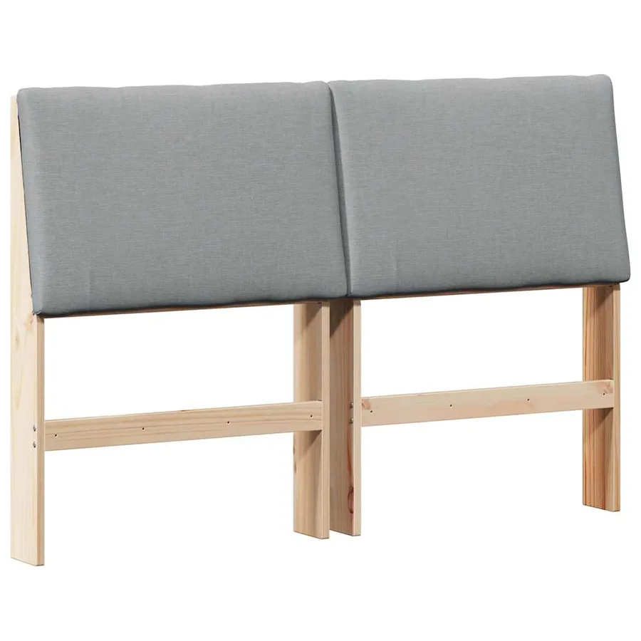 Tête de lit capitonnée Gris clair 160 cm Pin massif - 2