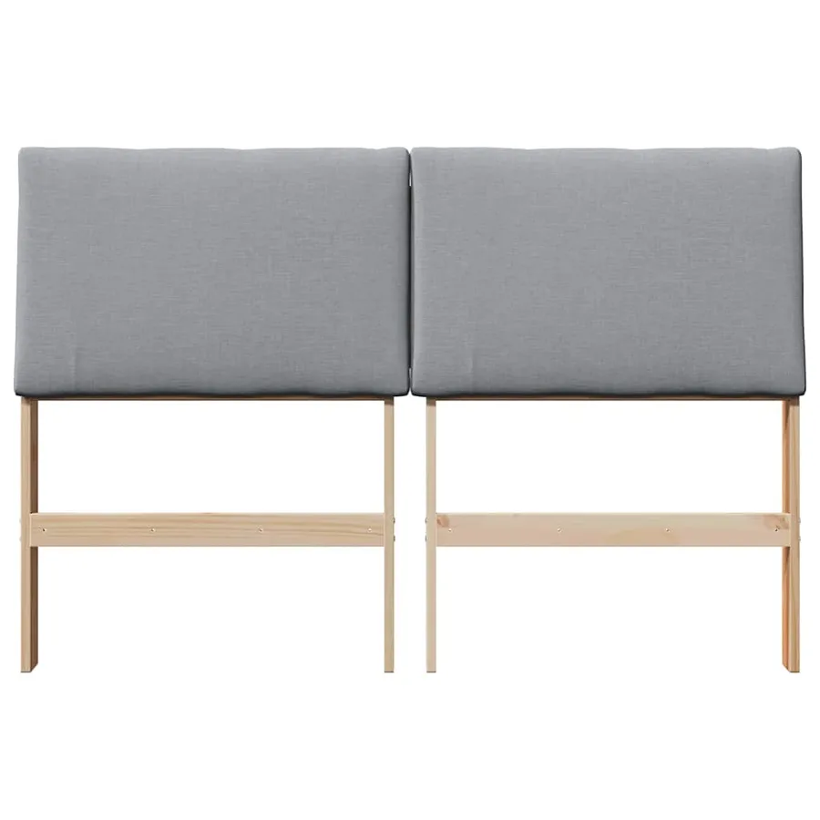 Tête de lit capitonnée Gris clair 160 cm Pin massif - 4