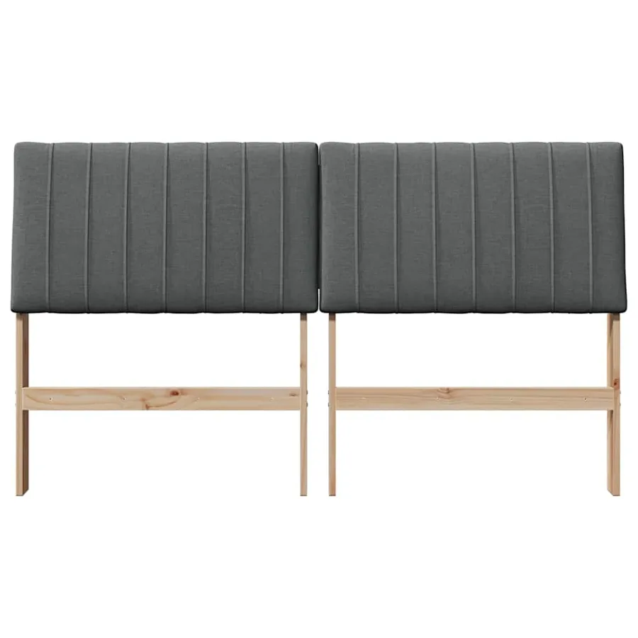 Tête de lit capitonnée Gris foncé 150 cm Pin massif - 4