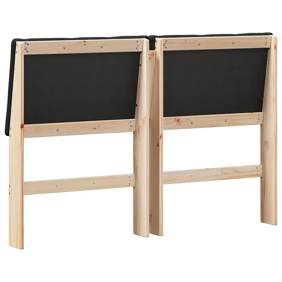 Tête de lit capitonnée Noir 160 cm Pin massif - 6