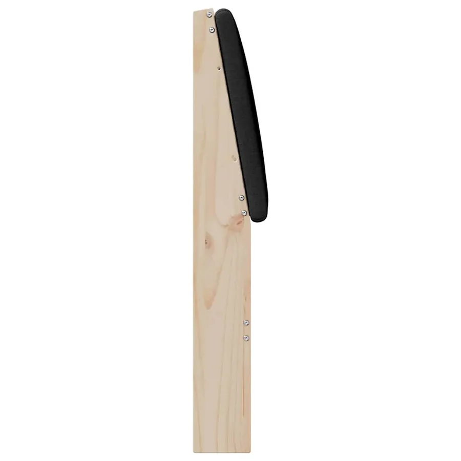 Tête de lit capitonnée Noir 150 cm Pin massif - 5