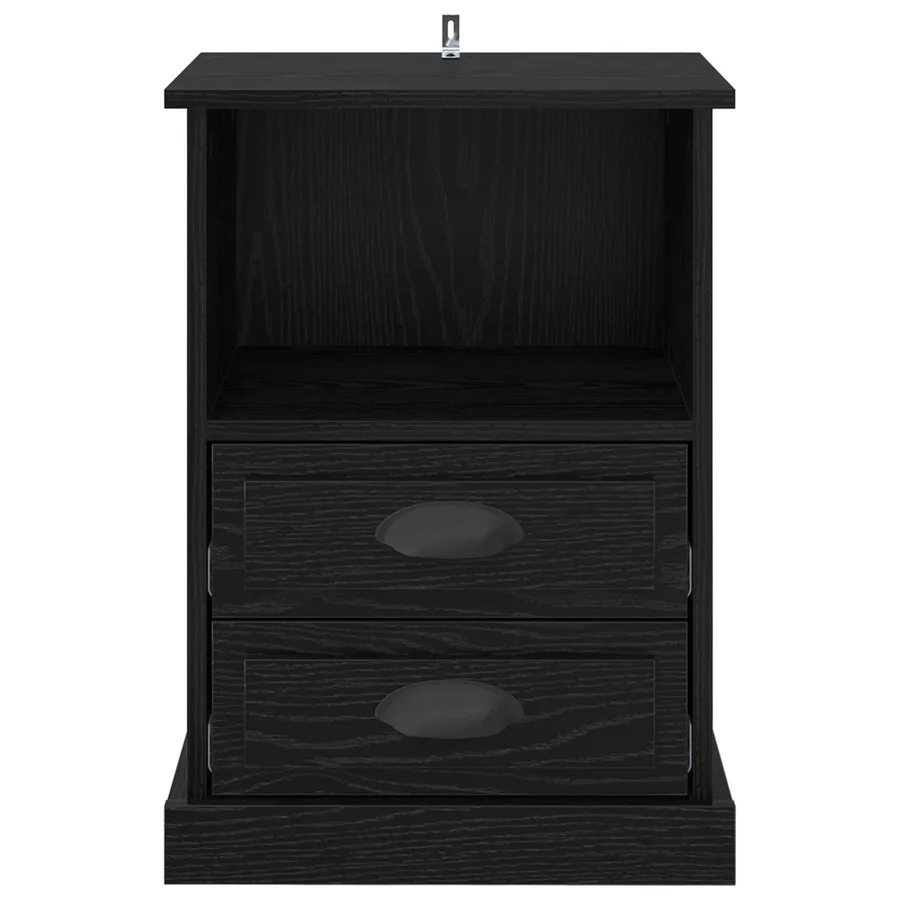 Cabinet de chevet avec tiroir 2 pcs Chêne noir 36 x 43 x 60 cm - 7