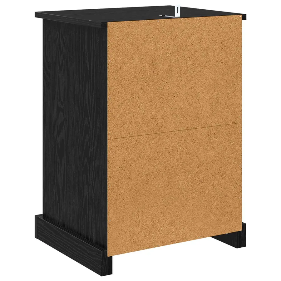 Cabinet de chevet avec tiroir 2 pcs Chêne noir 36 x 43 x 60 cm - 9