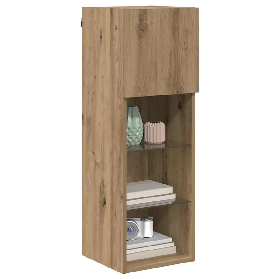 Meubles TV muraux 2 pcs Chêne artisanal Bois d'ingénierie - 3