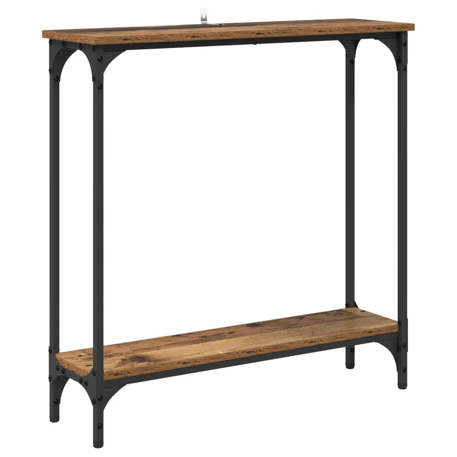 Table console Bois Ancien 75 x 22,5 x 75 cm Bois d'ingénierie - 2