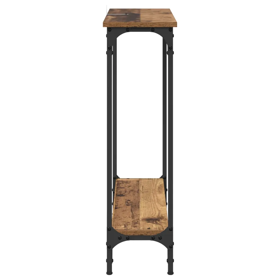 Table console Bois Ancien 75 x 22,5 x 75 cm Bois d'ingénierie - 6