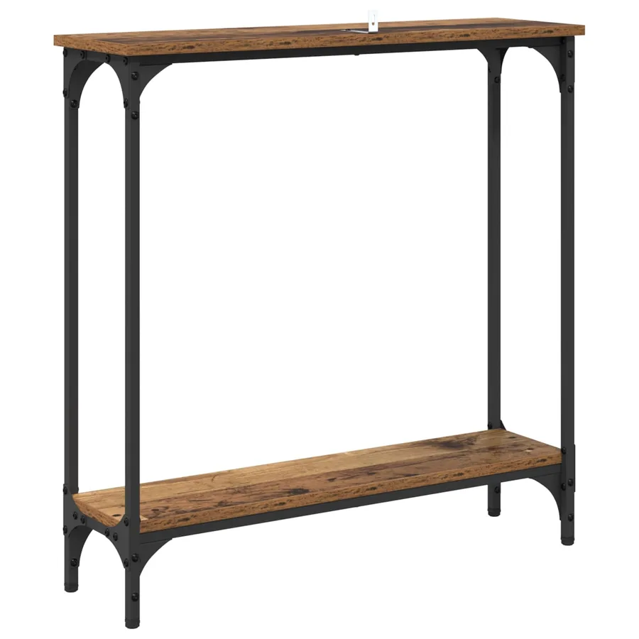 Table console Bois Ancien 75 x 22,5 x 75 cm Bois d'ingénierie - 7