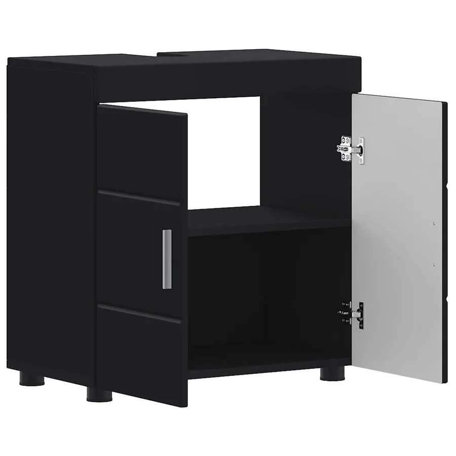 Ensemble d'armoire de salle de bain TULUM Noir 60 x 34 x 63 cm - 5