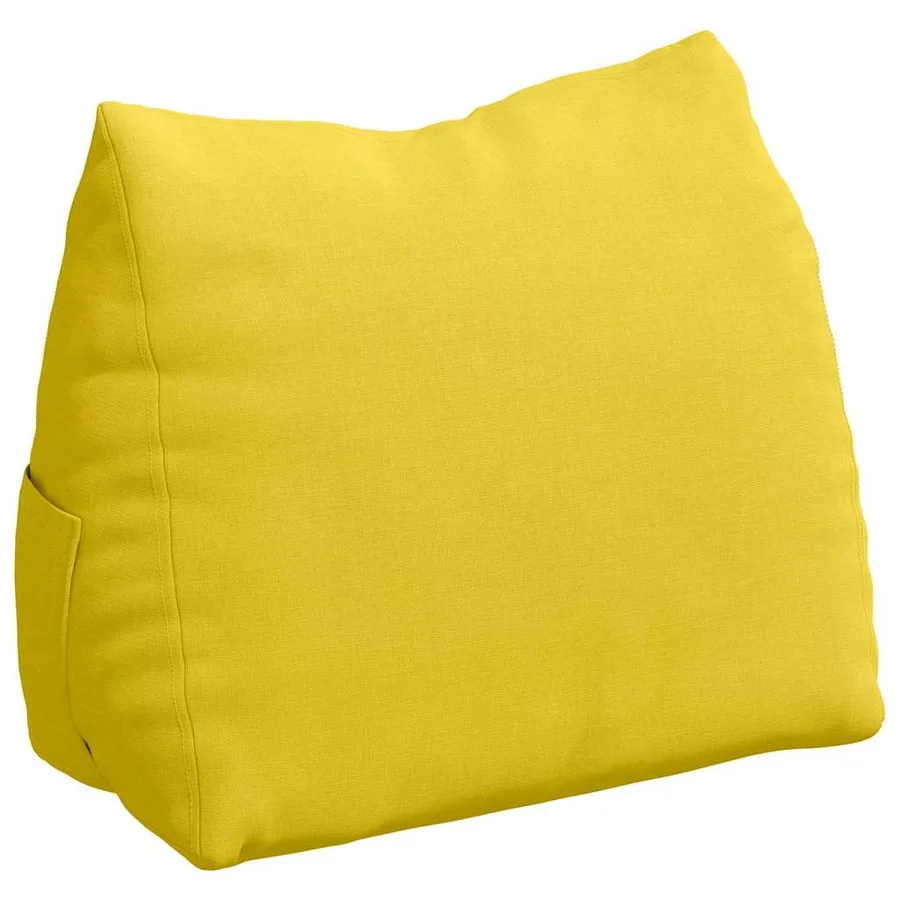 Coussin de Dos Jaune clair 45 x 20 x 35 cm tissu - 2