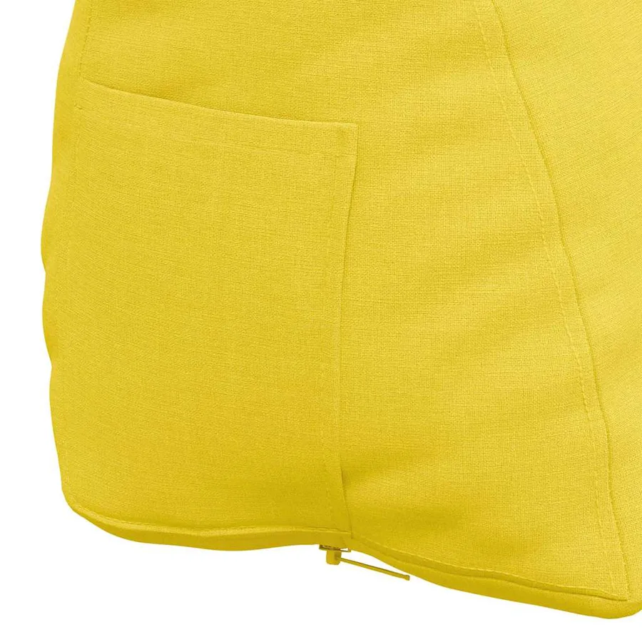 Coussin de Dos Jaune clair 45 x 20 x 35 cm tissu - 9