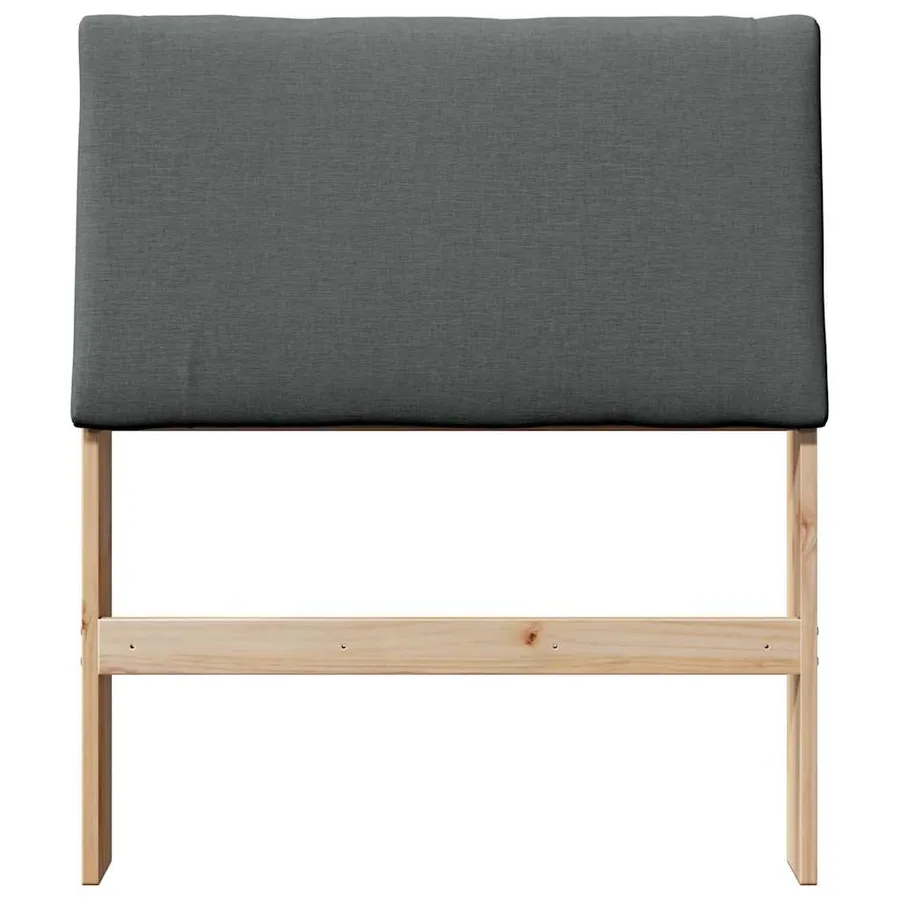 Tête de lit capitonnée Gris foncé 80 cm Pin massif - 4