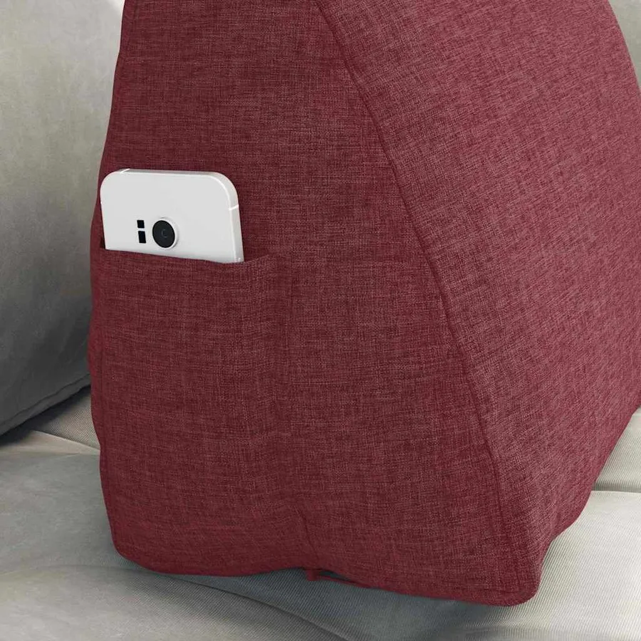 Coussin de Dos Bordeaux 45 x 20 x 35 cm tissu - 5