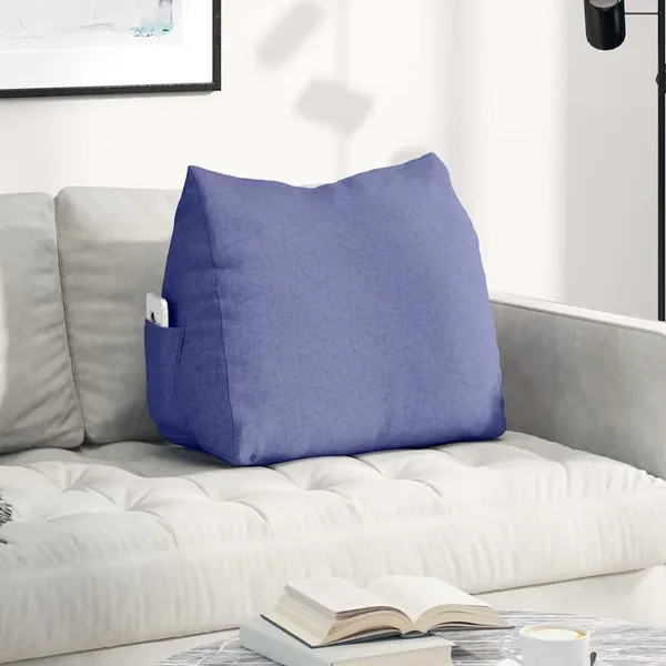 Coussin de Dos Bleu denim 60 x 20 x 50 cm tissu