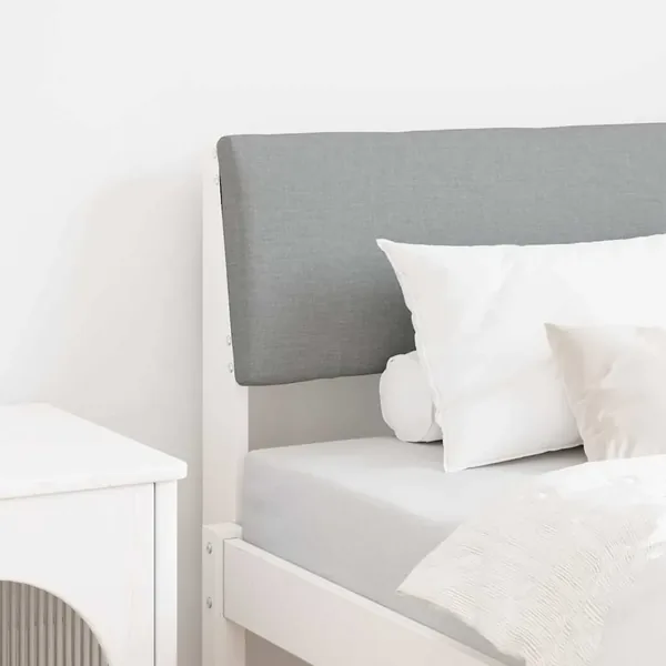 Tête de lit capitonnée Gris clair 75 cm Pin massif