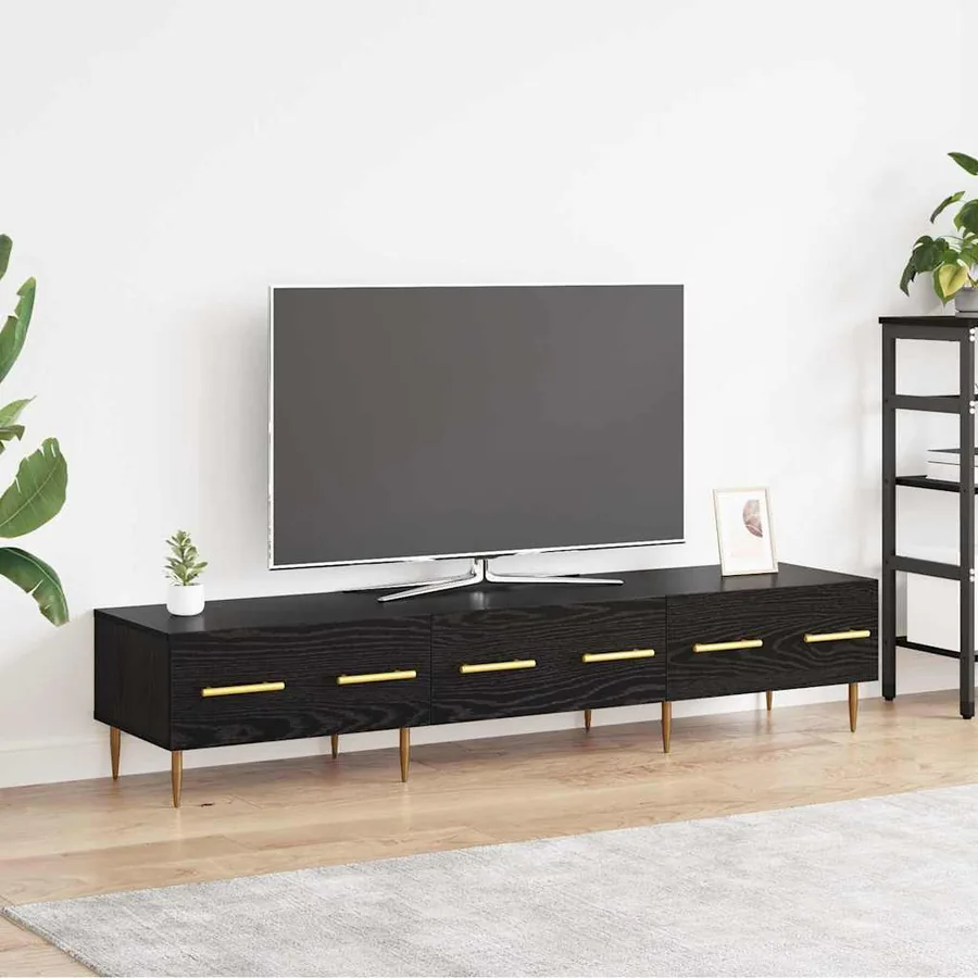 Meuble TV Chêne noir 150 x 36 x 30 cm Bois d'ingénierie