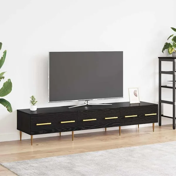 Meuble TV Chêne noir 150 x 36 x 30 cm Bois d'ingénierie