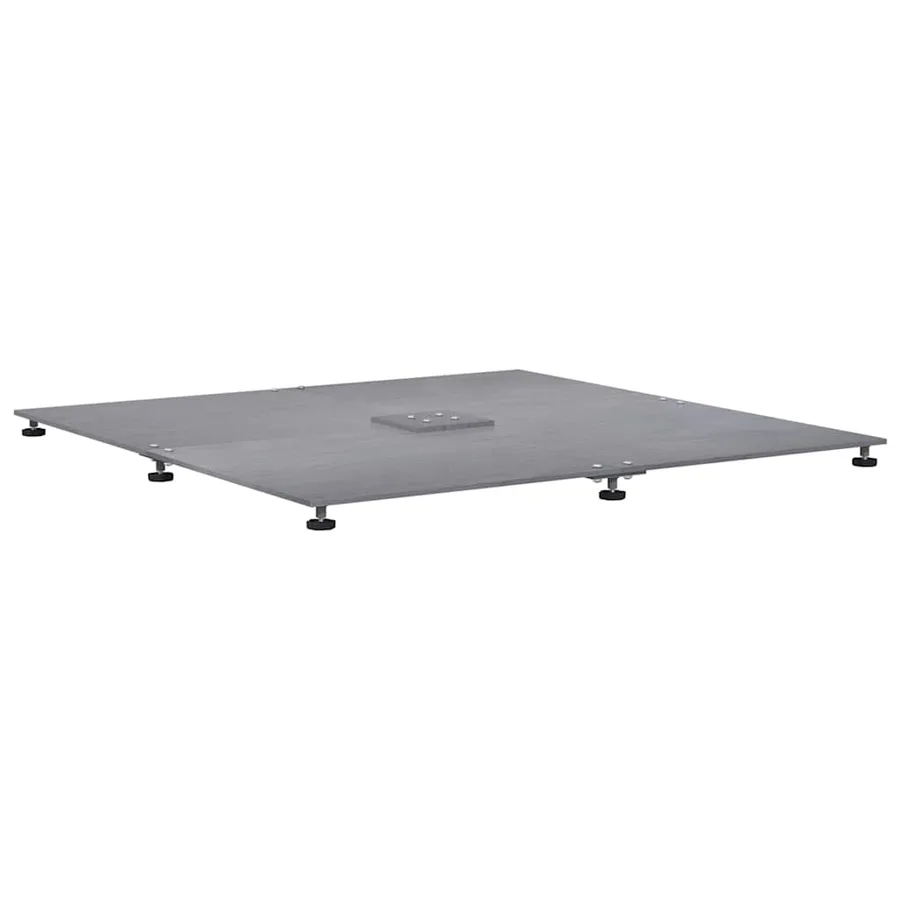Pied de parasol Aspect bois gris foncé 100 x 100 x 4 cm Acier - 2