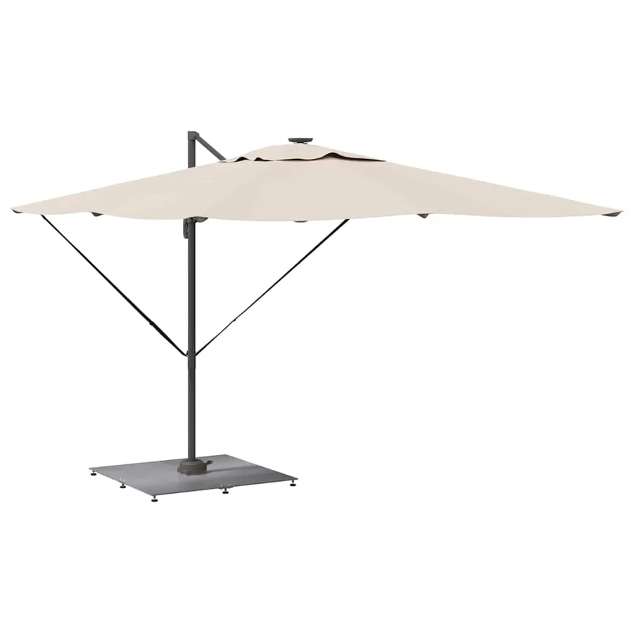 Pied de parasol Aspect bois gris foncé 100 x 100 x 4 cm Acier - 3