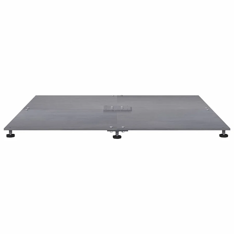 Pied de parasol Aspect bois gris foncé 100 x 100 x 4 cm Acier - 5