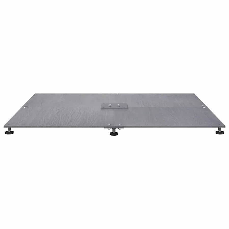 Pied de parasol Aspect bois gris foncé 100 x 100 x 4 cm Acier - 6