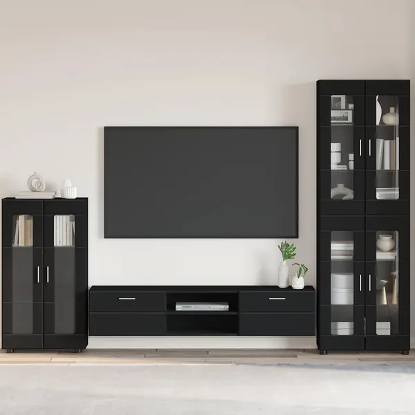 Buffet FLORIN Noir 55,5 x 29 x 100 cm Bois d'ingénierie