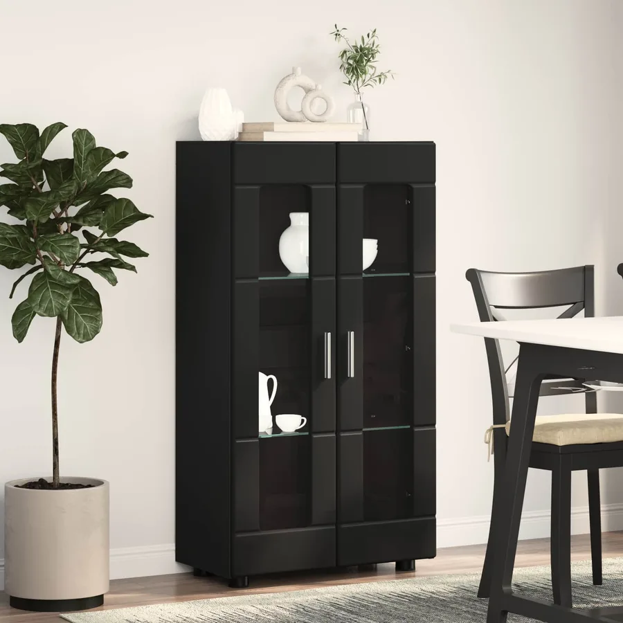 Buffet FLORIN Noir 55,5 x 29 x 100 cm Bois d'ingénierie - 4