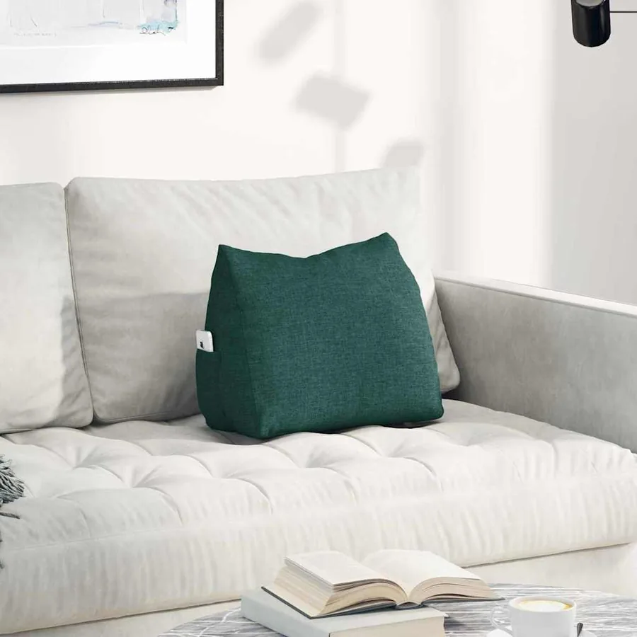 Coussin de Dos Vert foncé 45 x 20 x 35 cm tissu