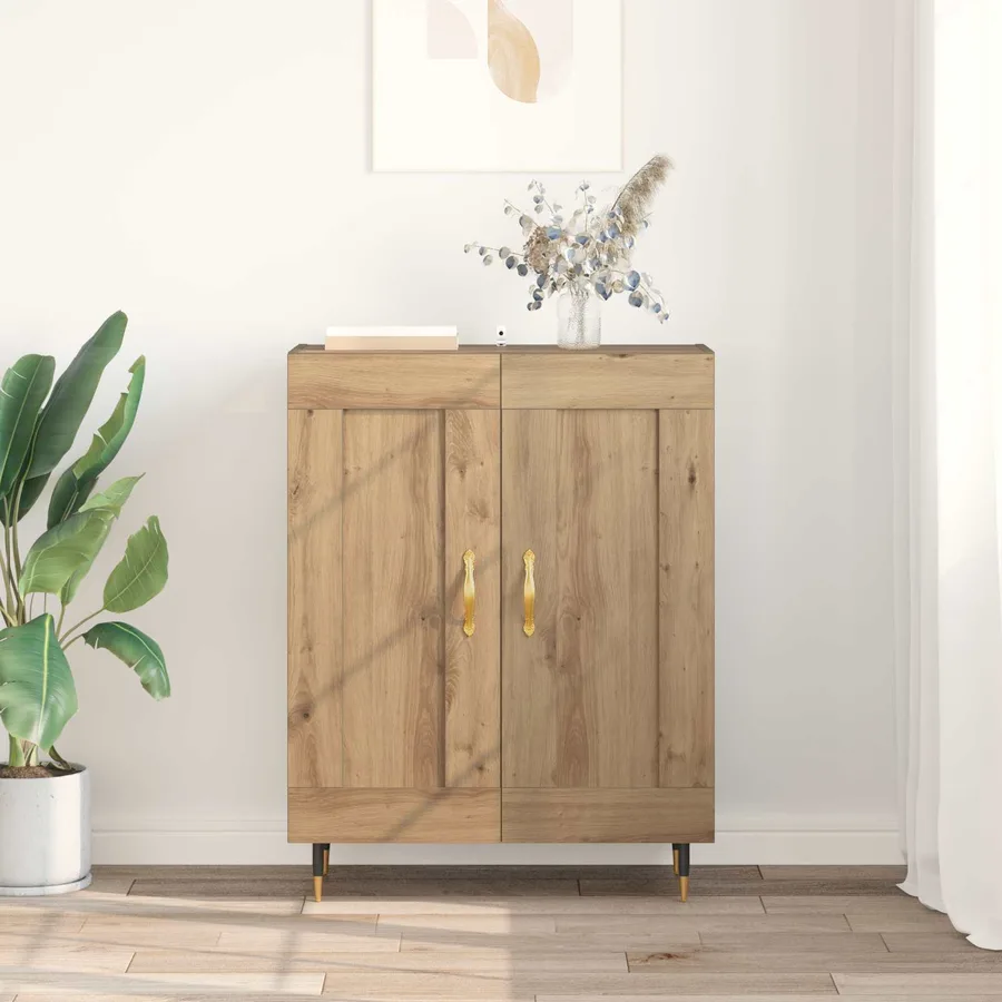 Buffet Chêne artisanal 69,5 x 34 x 90 cm Bois d'ingénierie - 4