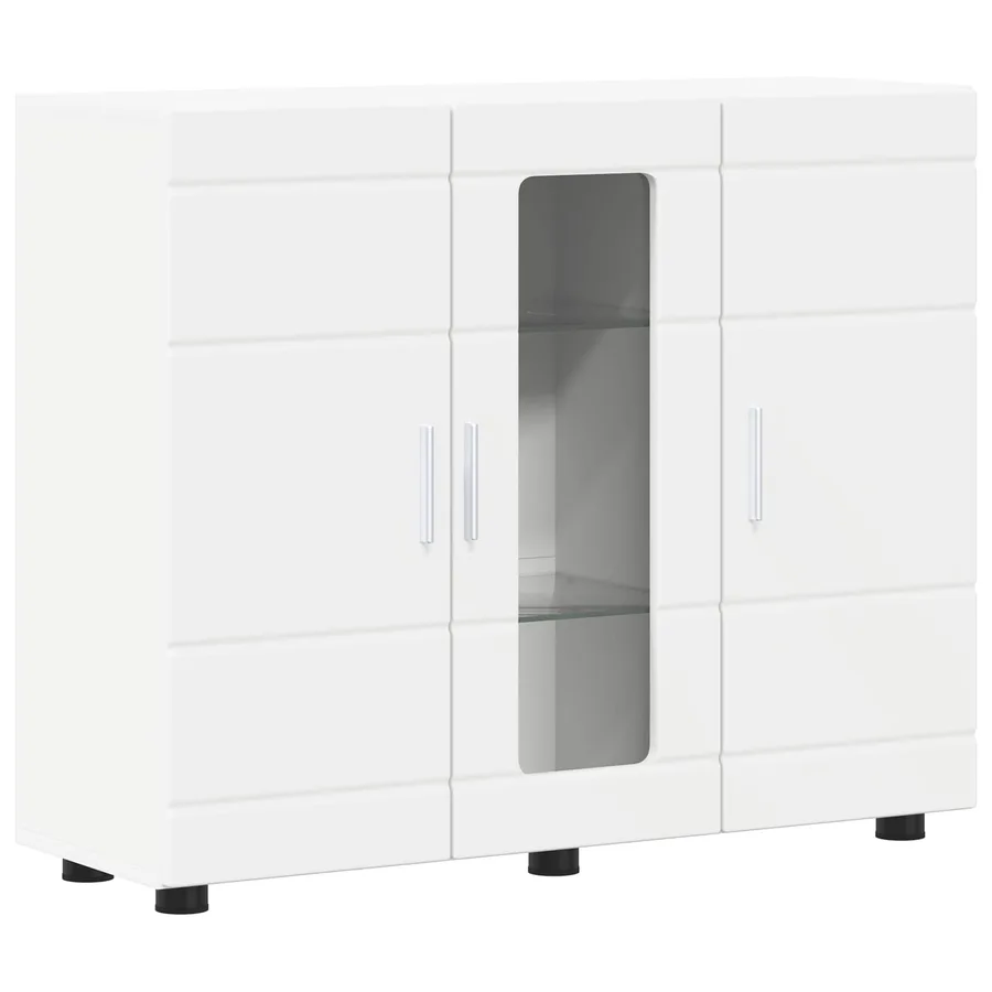 Cabinet en Bois Blanc 88,5 x 30,5 x 73 cm Bois d'ingénierie - 2