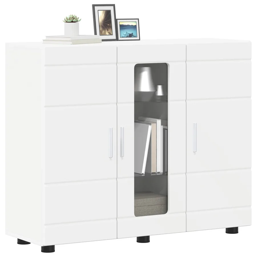 Cabinet en Bois Blanc 88,5 x 30,5 x 73 cm Bois d'ingénierie - 3