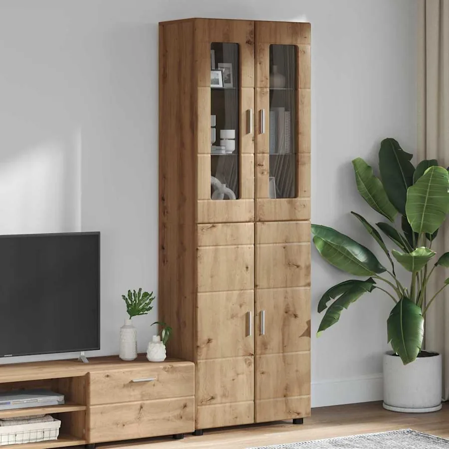 Haut Armoire FLORIN 60 x 35 x 182 cm Chêne artisanal