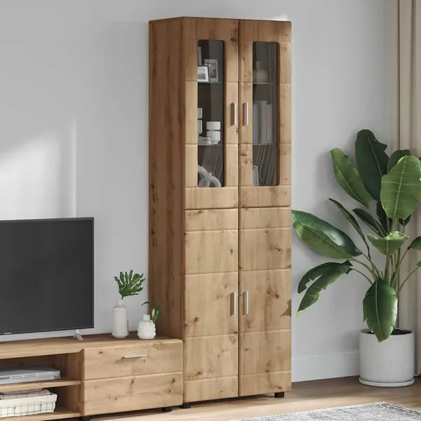 Haut Armoire FLORIN 60 x 35 x 182 cm Chêne artisanal