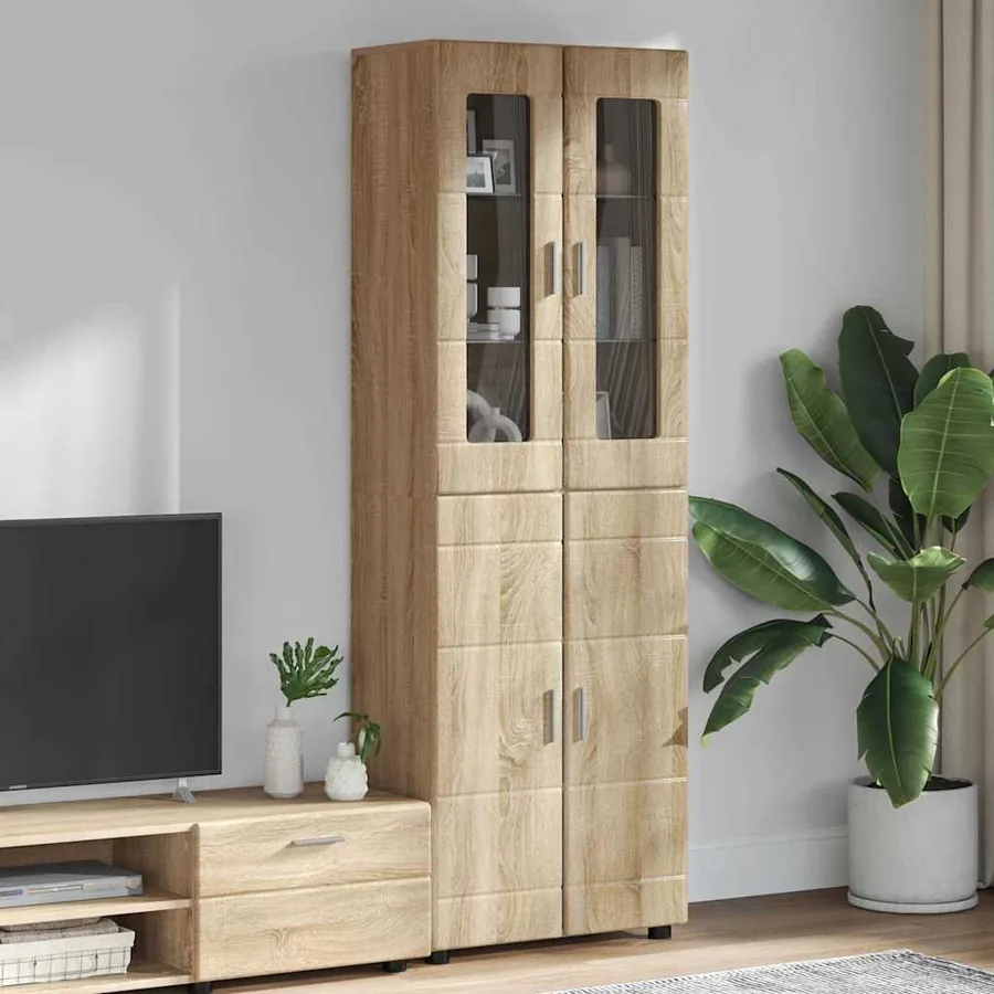 Haut Armoire avec étagère FLORIN Chêne Sonoma 60 x 35 x 182 cm
