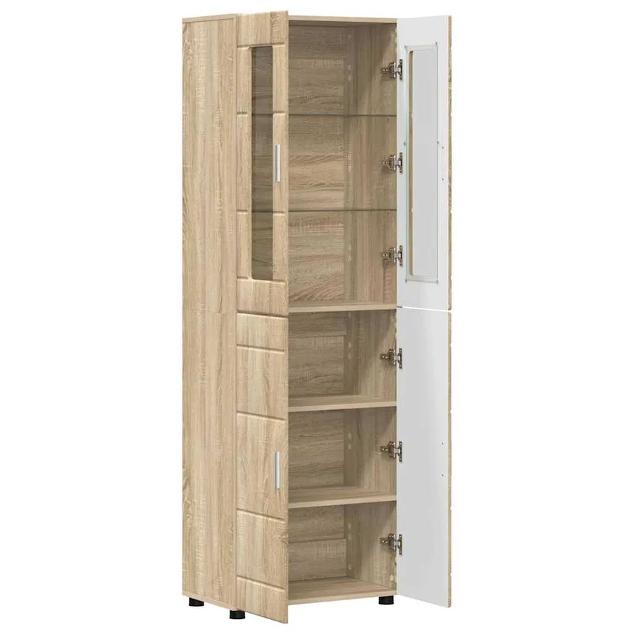 Haut Armoire avec étagère FLORIN Chêne Sonoma 60 x 35 x 182 cm - 5