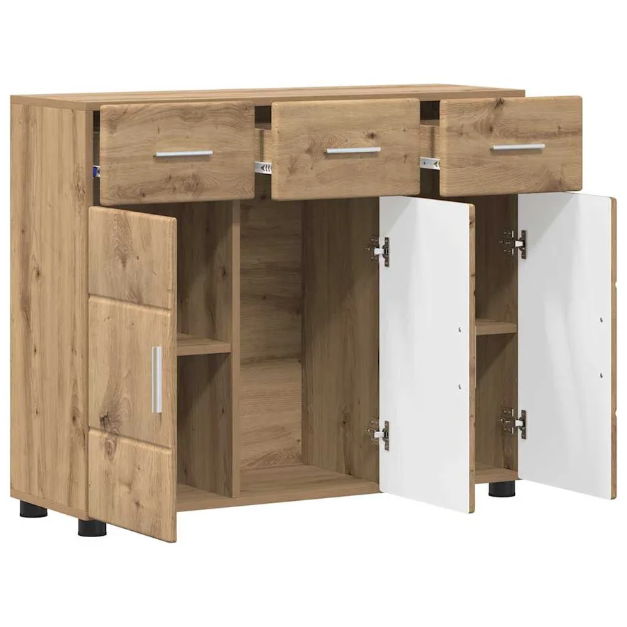Buffet FLORIN 88,5 x 30,5 x 73 cm Chêne artisanal - 5