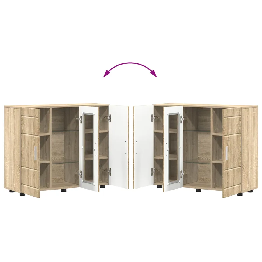 Cabinet en Bois avec stockage Chêne Sonoma 88,5 x 30,5 x 73 cm - 11