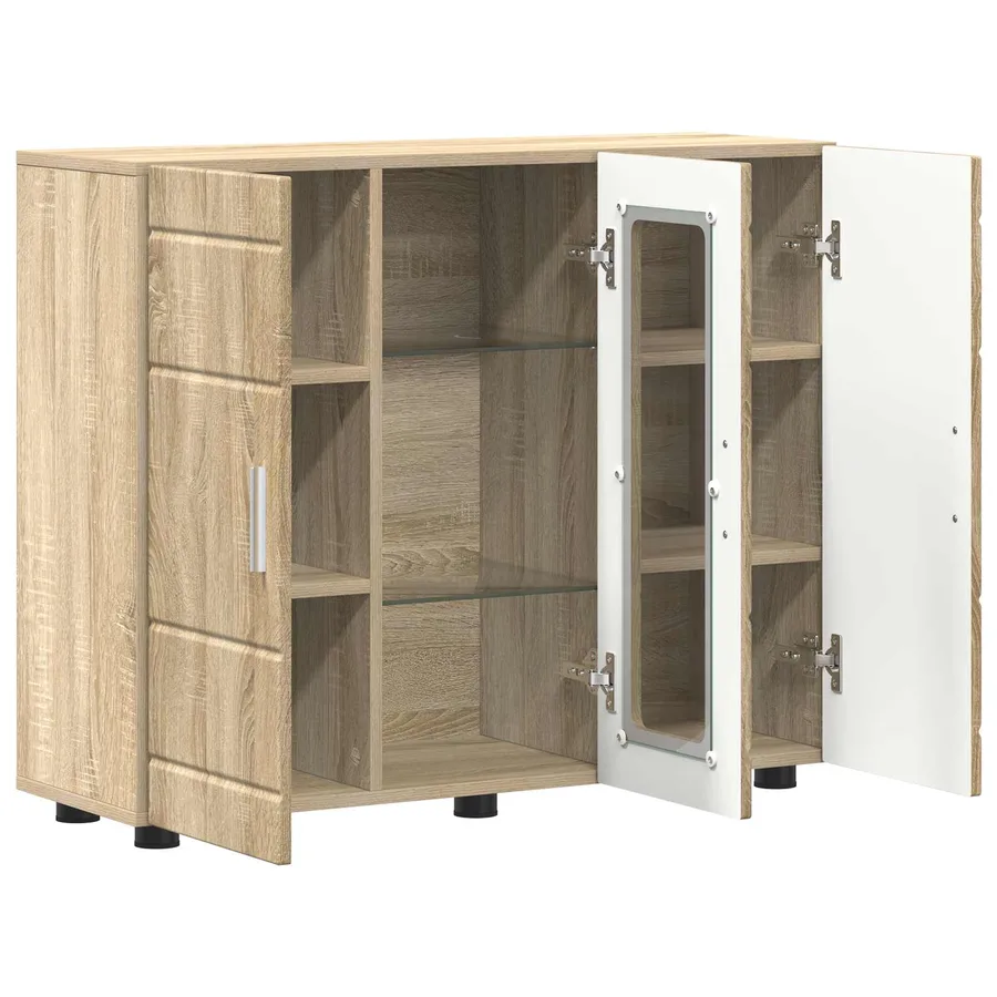 Cabinet en Bois avec stockage Chêne Sonoma 88,5 x 30,5 x 73 cm - 5