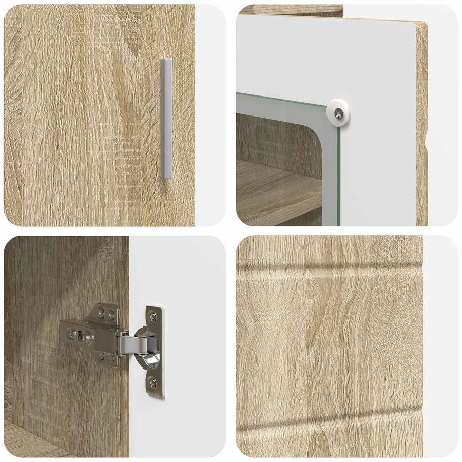 Cabinet en Bois avec stockage Chêne Sonoma 88,5 x 30,5 x 73 cm - 9