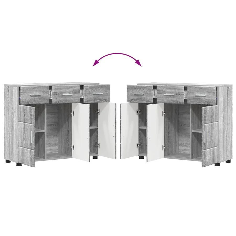 Buffet FLORIN Gris Sonoma 88,5 x 30,5 x 73 cm Bois d'ingénierie - 11