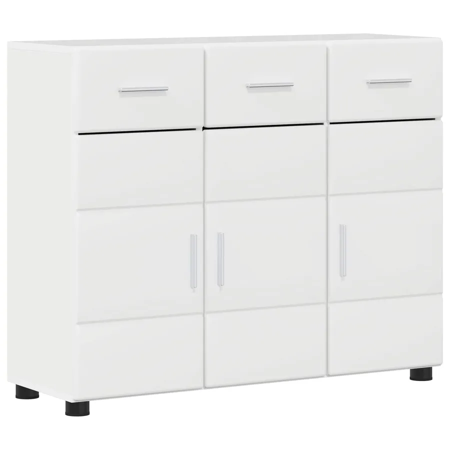 Buffet FLORIN 88,5 x 30,5 x 73 cm Blanc brillant - 2