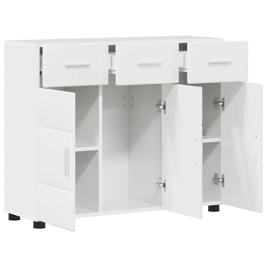 Buffet FLORIN 88,5 x 30,5 x 73 cm Blanc brillant - 5