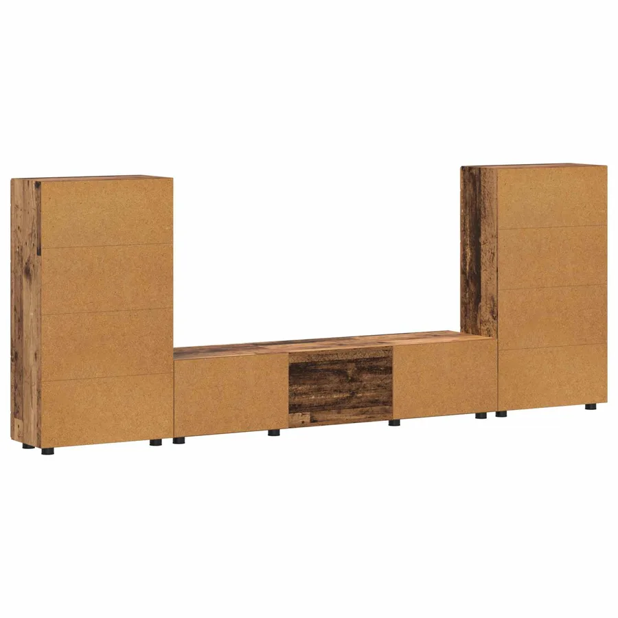 Ensemble meuble TV FLORIN 3 pcs Bois ancien Bois d'ingénierie - 10