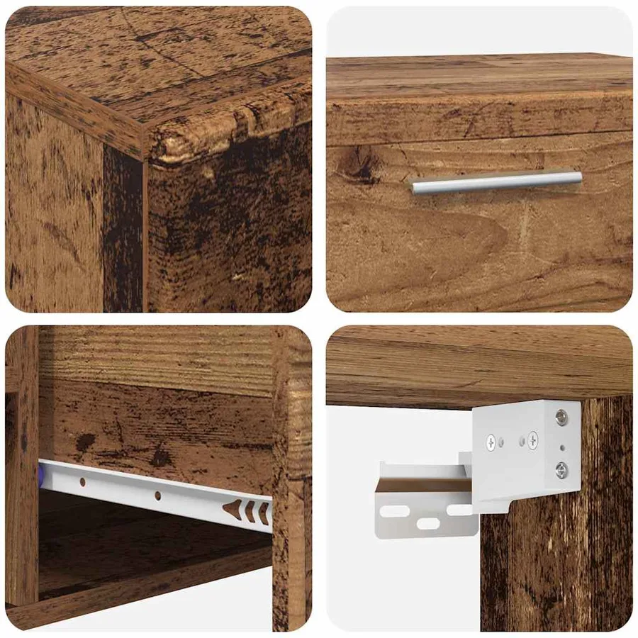 Ensemble meuble TV FLORIN 3 pcs Bois ancien Bois d'ingénierie - 12