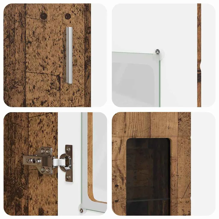 Ensemble meuble TV FLORIN 3 pcs Bois ancien Bois d'ingénierie - 13