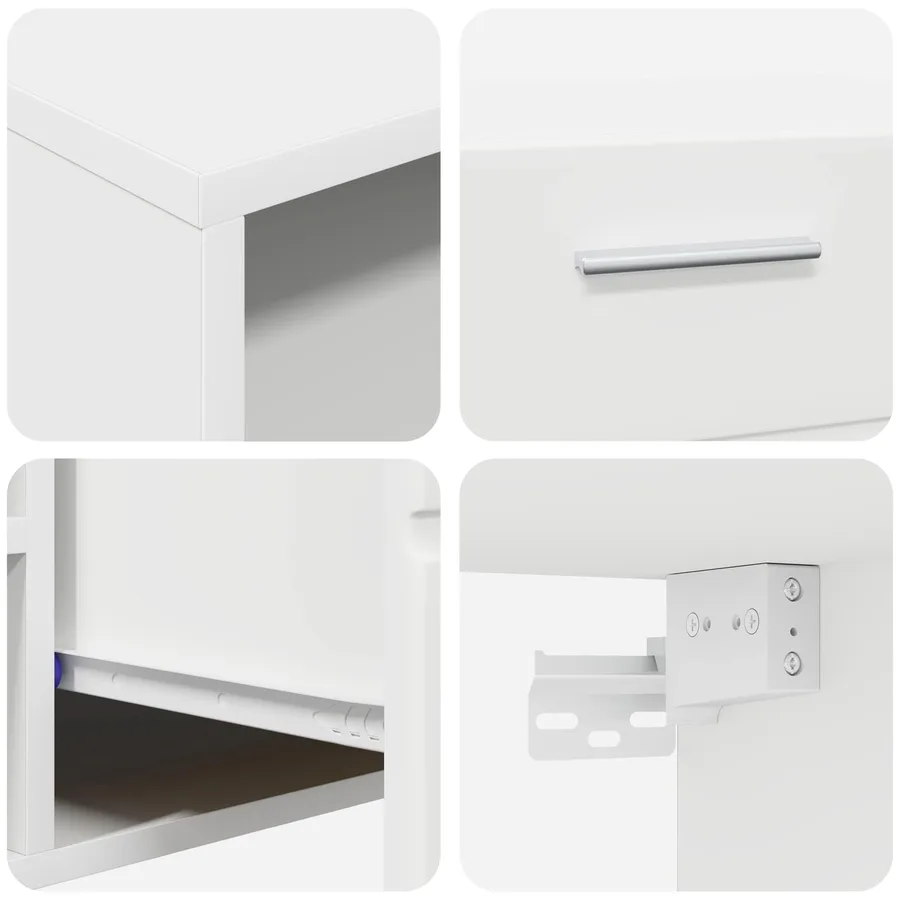 Cabinet en Bois Blanc 150 x 39 x 30 cm Bois d'ingénierie - 10