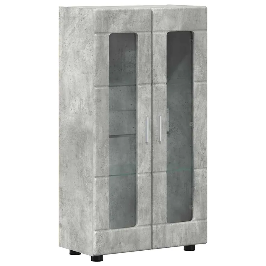 Ensemble meuble TV FLORIN 3 pcs Gris béton Bois d'ingénierie - 7